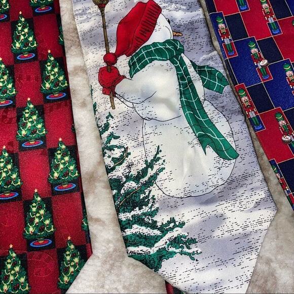 Christmas winter men's neckties set of 5 one for everyday of the week Holiday - Picture 5 of 7